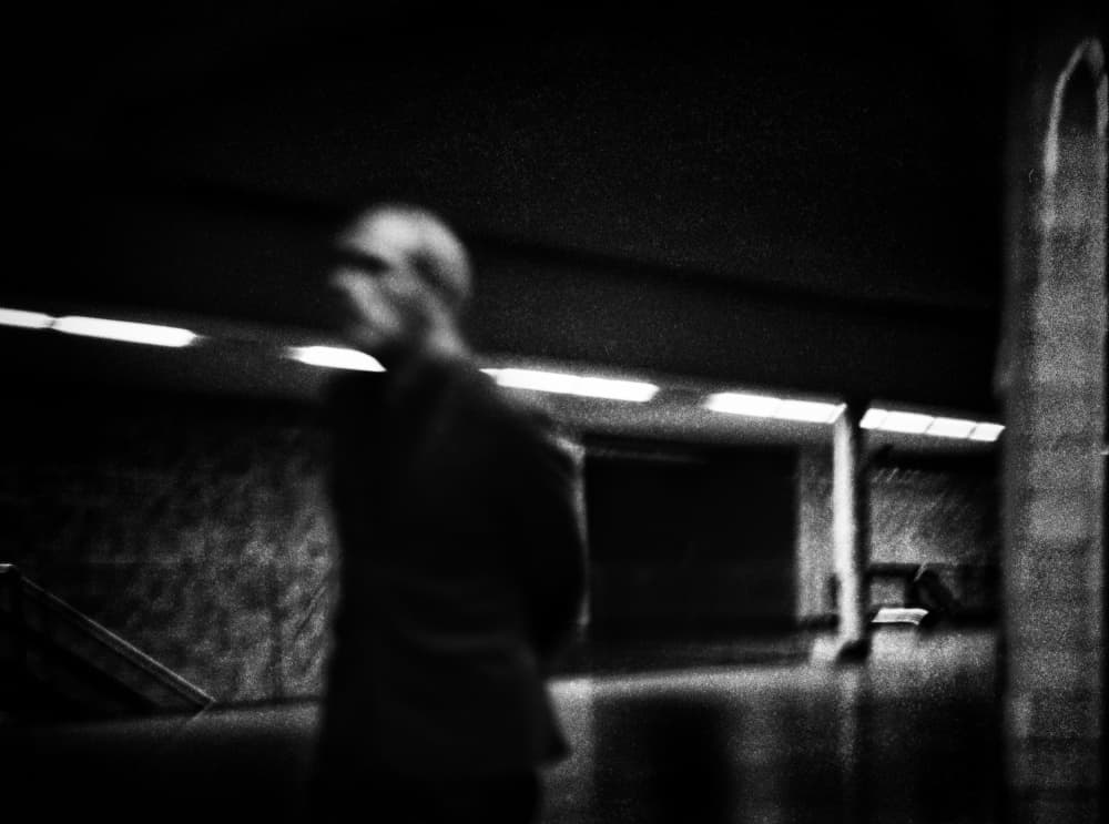 Solitary Subway Figure by Paulo Abrantes — canvas wall art