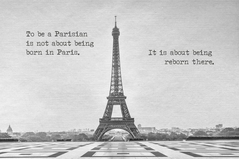 Eiffel Tower Rebirth Quote by Melanie Viola — canvas wall art