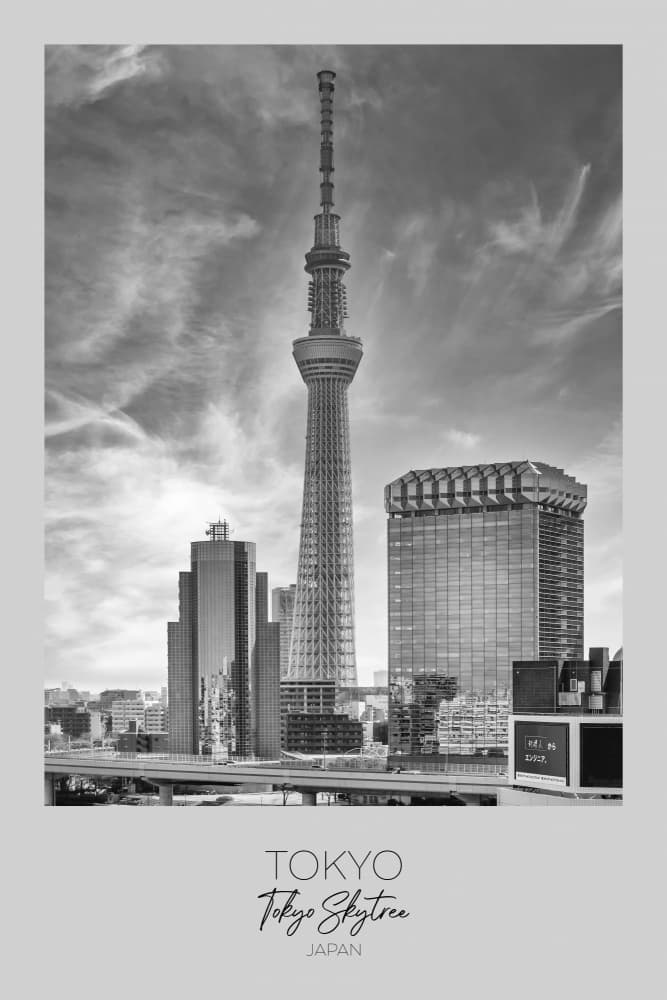 Tokyo Skytree Cityscape by Melanie Viola — canvas wall art