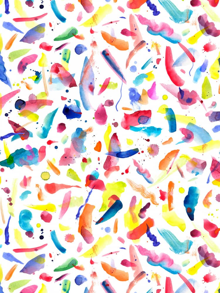 Vibrant Watercolor Strokes by Ninola Design — canvas wall art