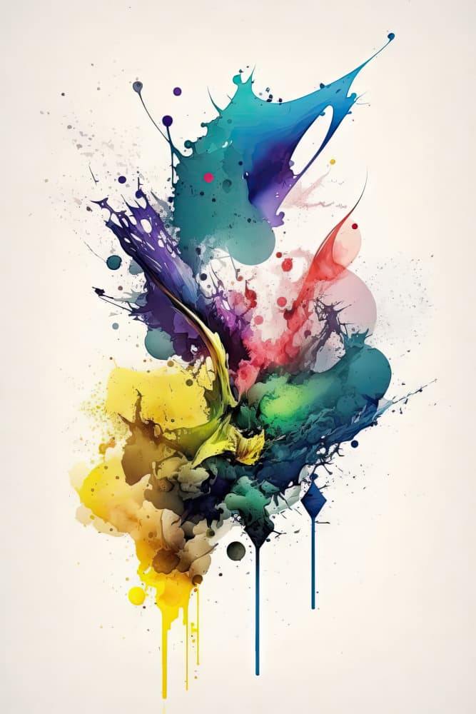 Vibrant Color Splash by Mauro — canvas wall art