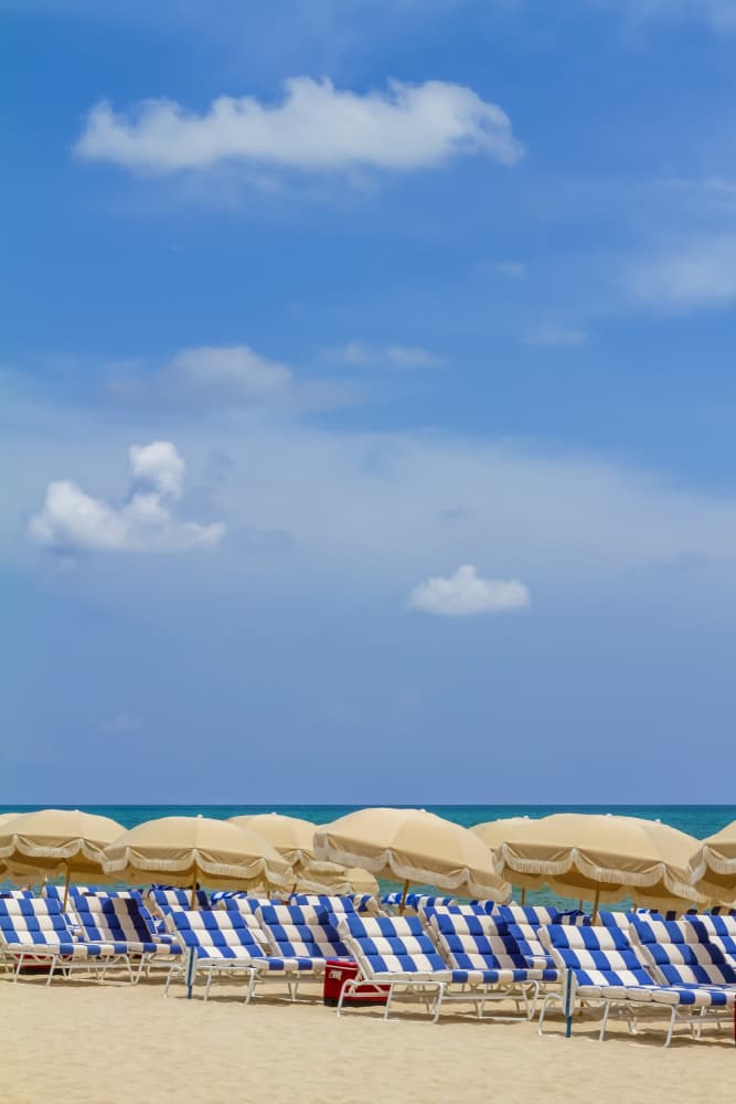 Sunny Beach Chairs Ocean by Melanie Viola — canvas wall art