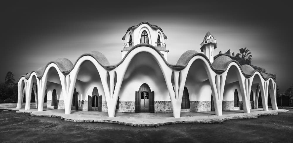 Wavy Roofline Architecture by Antoni Figueras — canvas wall art
