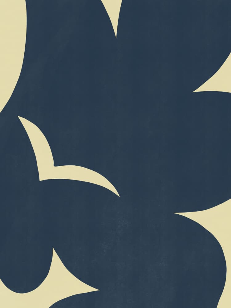 Abstract Navy Forms by Little Dean — canvas wall art