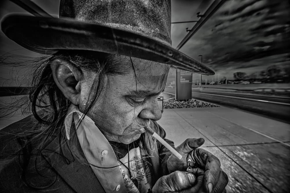 Urban Smoker Profile by Steve Hermann — canvas wall art