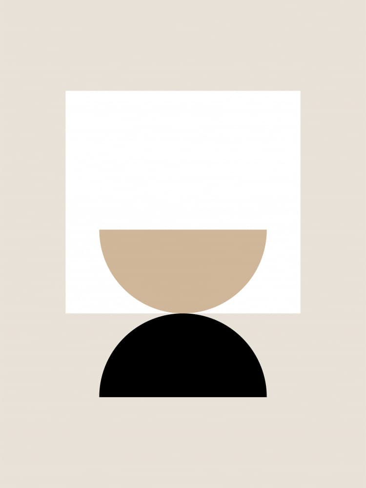 Stacked Semicircles Abstract by Elena Ristova — canvas wall art