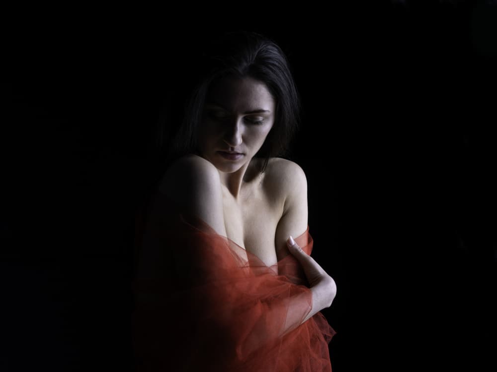 Soft Red Embrace by Sam SDFMedia — canvas wall art