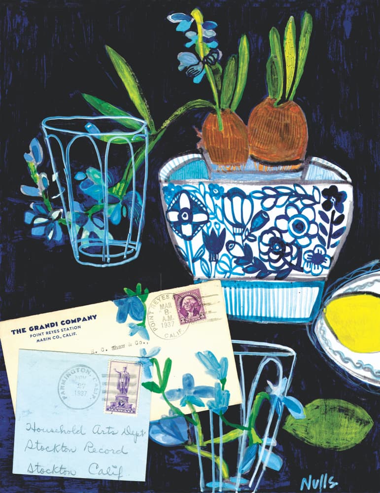 Blue Mail by Sharon Nullmeyer — canvas wall art