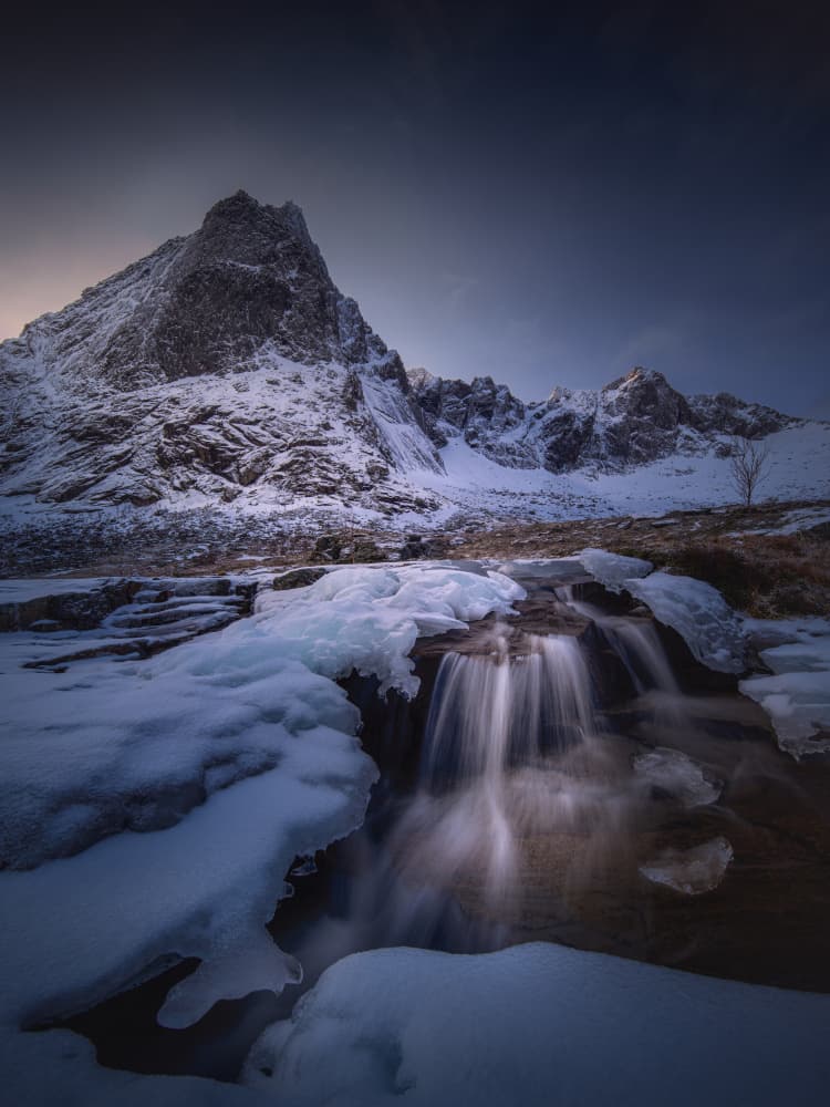 Icy Peaks And Falls by Radek Pohnan — canvas wall art