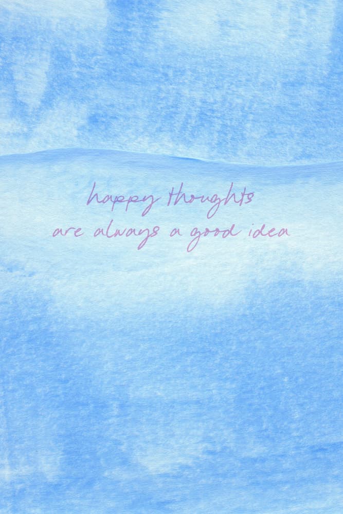 Positive Blue Vibes by uplusmestudio — canvas wall art