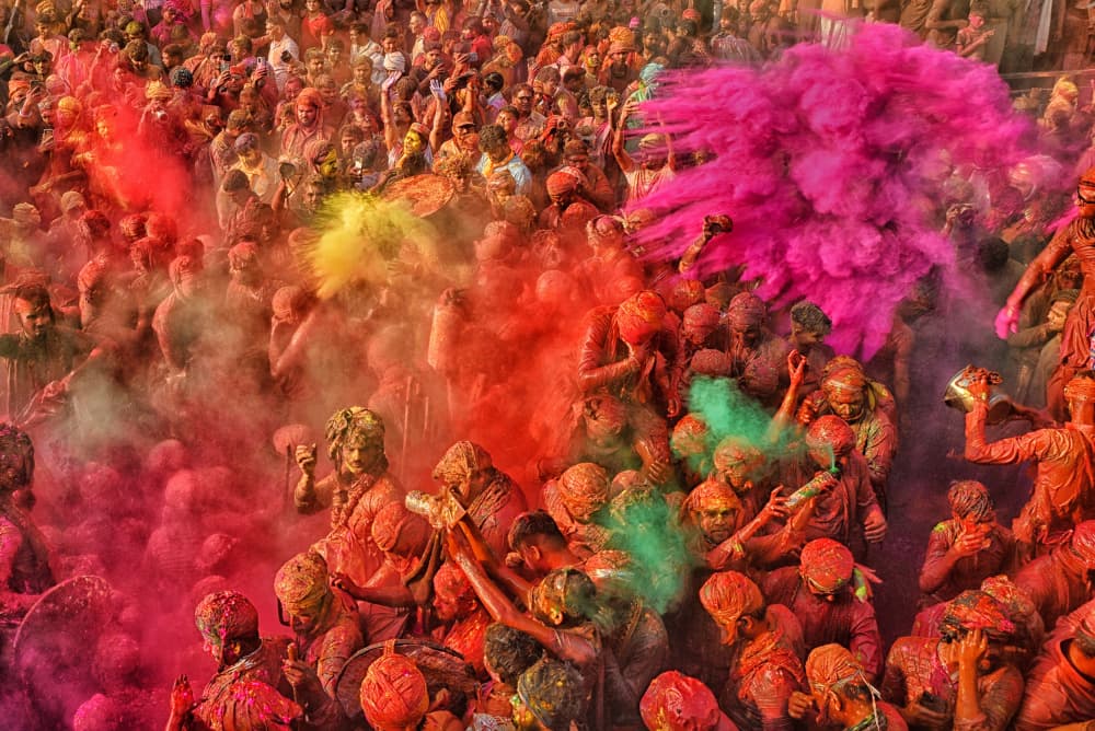 Holi Color Celebration by Abhraneel Chakraborty — canvas wall art