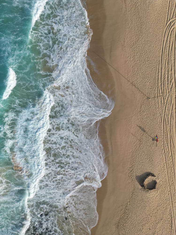 Aerial Ocean Shoreline by Jose Curto — canvas wall art