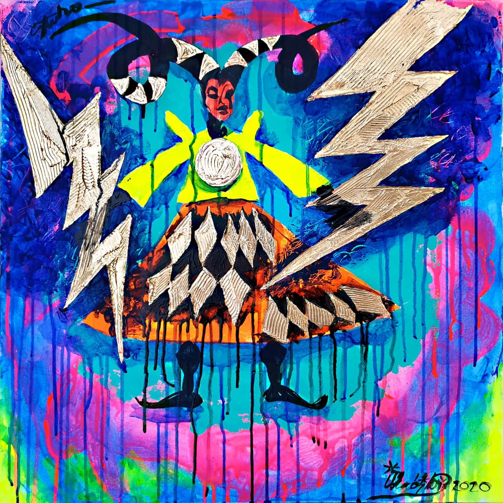 Vibrant Jester Lightning by Kanat Ibragimov — canvas wall art