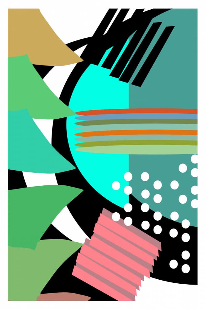 Vibrant Geometric Shapes by cartissi — canvas wall art