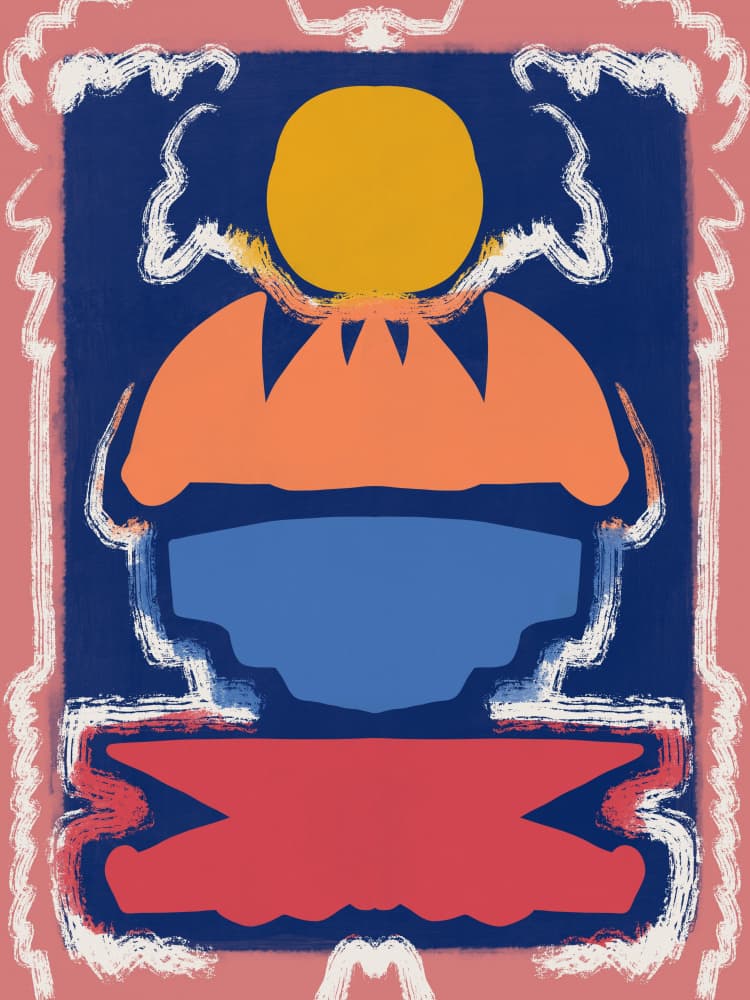 Abstract Sun Altar by Little Dean — canvas wall art