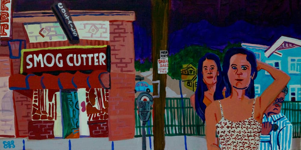 Smog Cutter Street Scene by Steve Spencer — canvas wall art