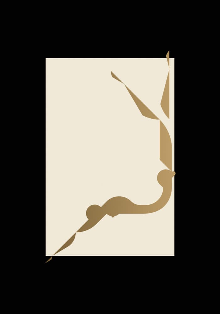 Golden Abstract Curves by Studio Soleil — canvas wall art
