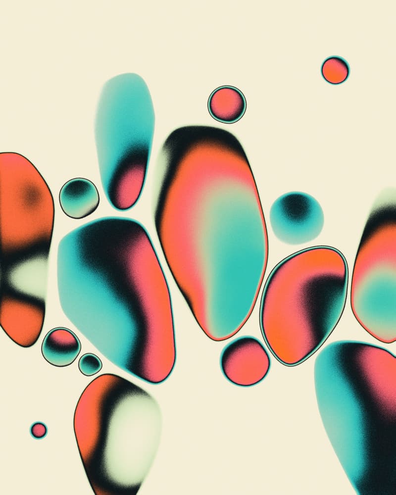 Vibrant Fluid Shapes by Jazzberry Blue — canvas wall art