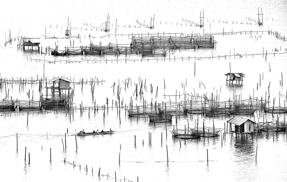 Floating Fishing Village by Ekkachai Khemkum — canvas wall art