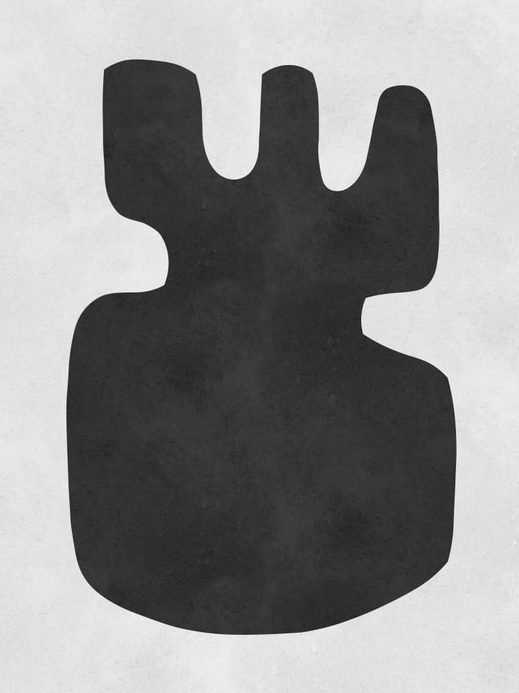 Organic Black Shape by Vitor Costa — canvas wall art