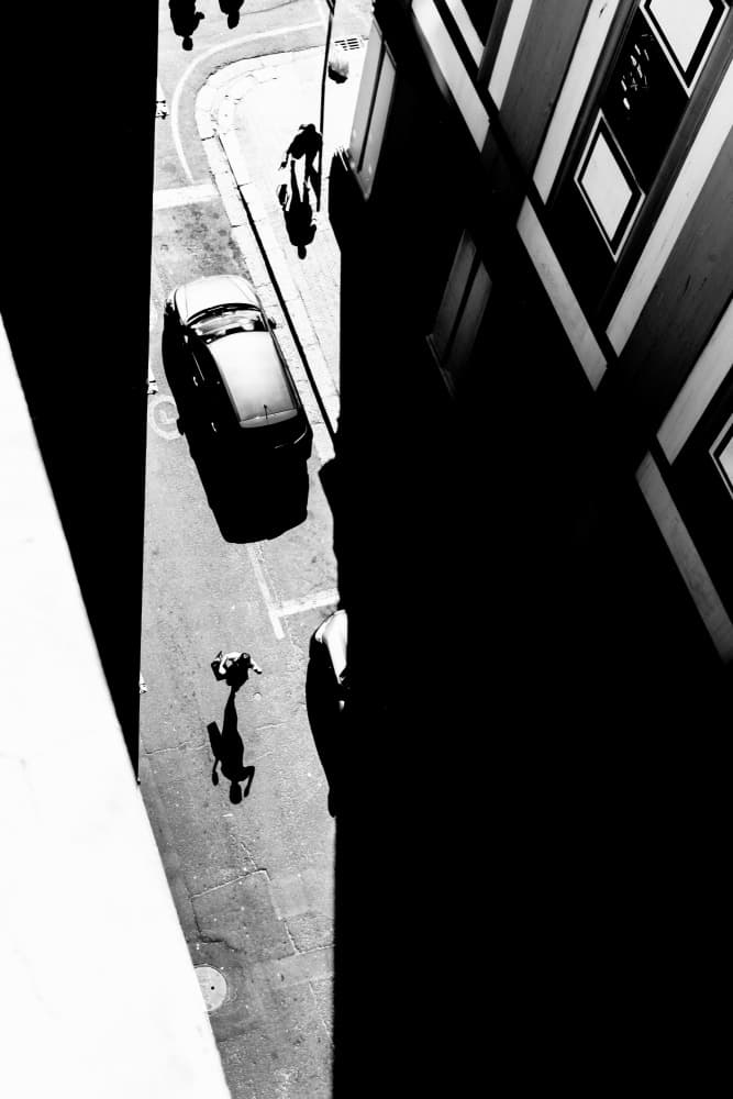 Geometric City Shadows by Dan Edwards — canvas wall art