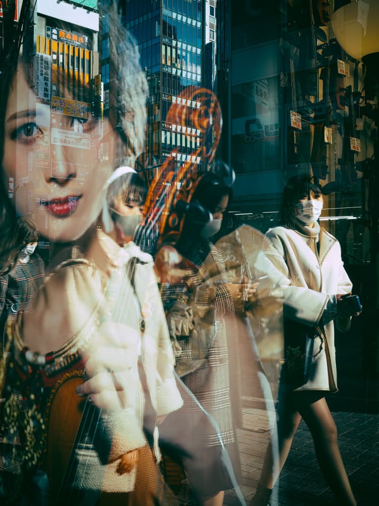 Urban Masked Layers by Yuzo Fujii — canvas wall art
