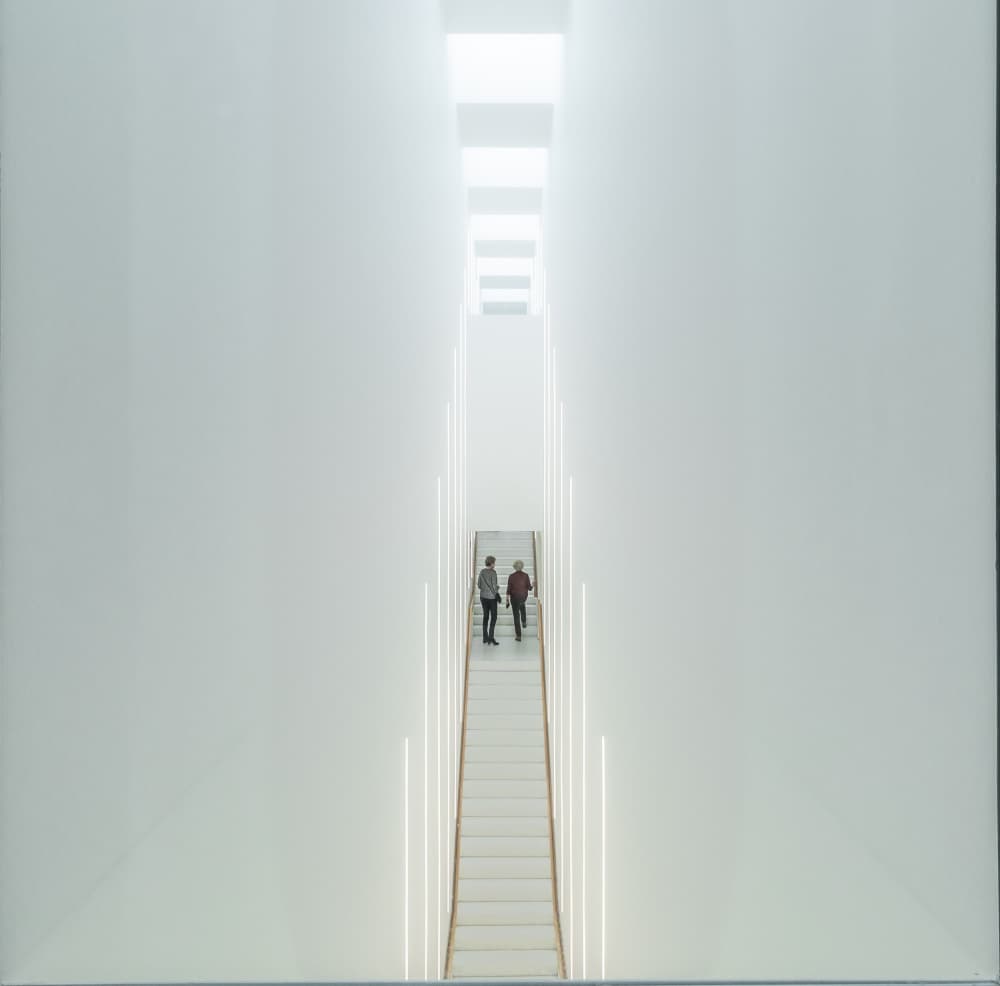 Two People Ascending Stairs by Wim Denijs — canvas wall art