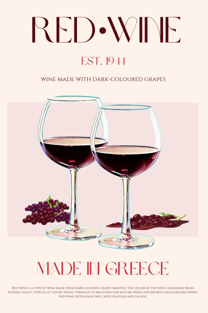 Greek Red Wine by Nazma Khokhar — canvas wall art