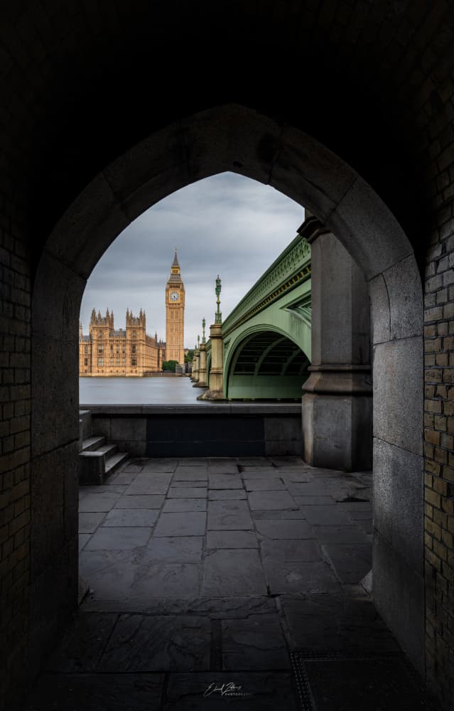 Big Ben Through Archway by Elaad Zolberg — canvas wall art