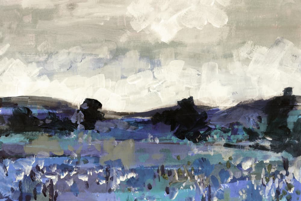Abstract Blue Horizon by cartissi — canvas wall art