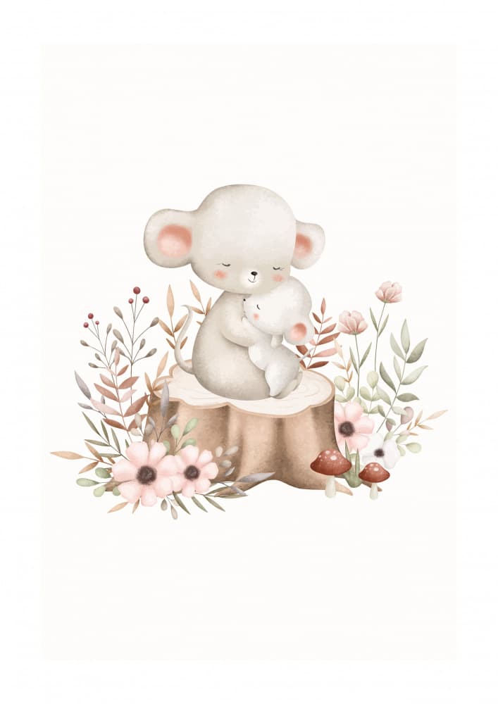 Sweet Woodland Embrace by Saskia Michele — canvas wall art