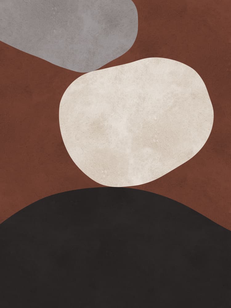 Earthy Organic Shapes by Vitor Costa — canvas wall art