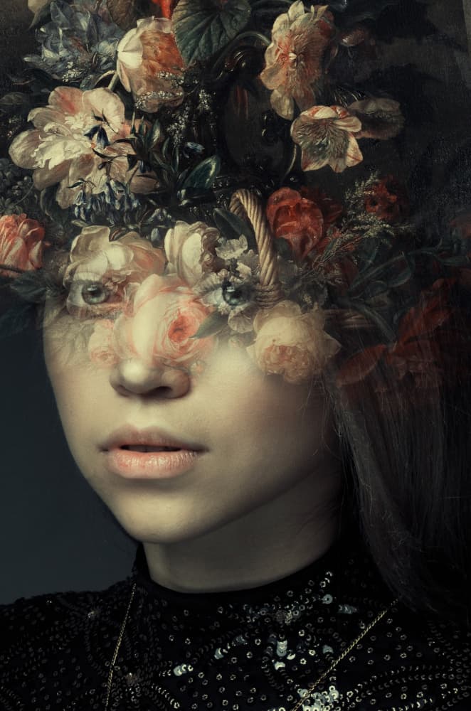 Ethereal Blooming Portrait by Paul Adrian Chis — canvas wall art