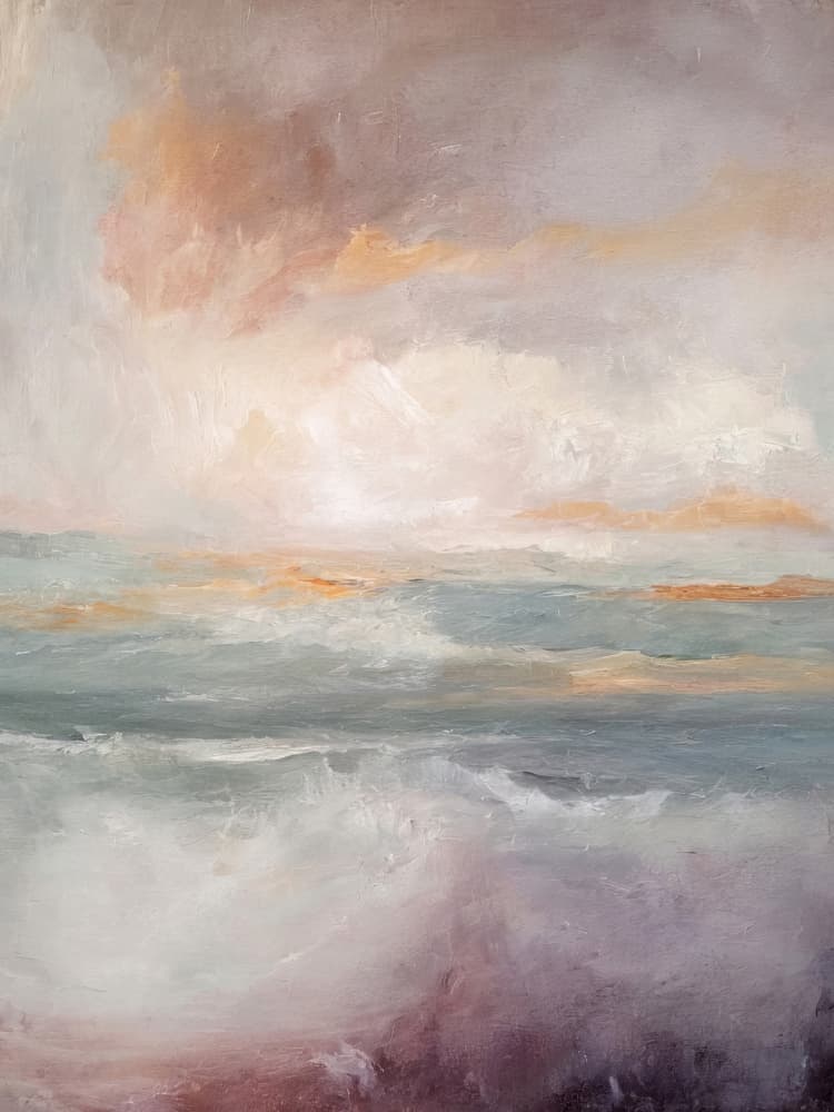 Dreamy Ocean Horizon by Alpenglow Workshop — canvas wall art