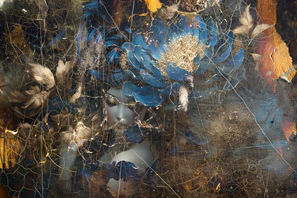 Blue Flower Goddess by Rafal Kulik — canvas wall art