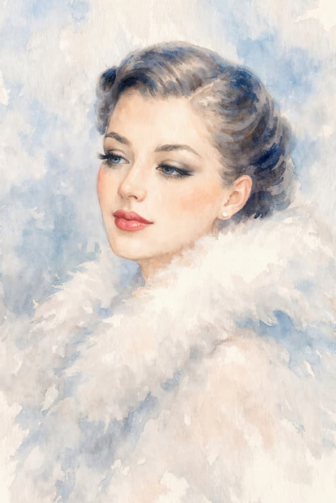 Elegant Winter Portrait by Natalie Bruns — canvas wall art