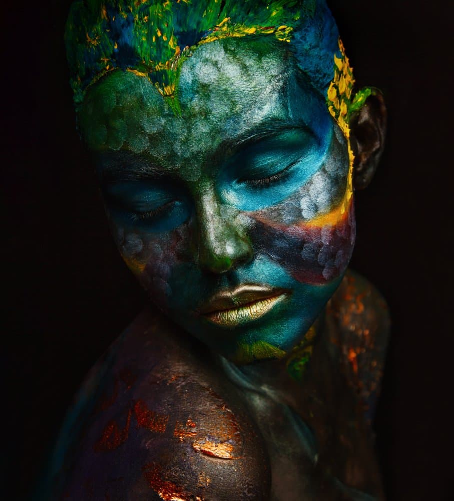 Cosmic Painted Face by Ivan Kovalev — canvas wall art