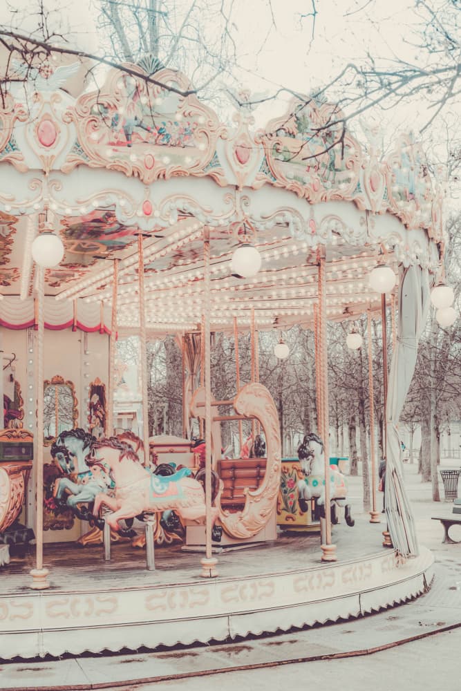 Dreamy Parisian Carousel by Talitha McQueen — canvas wall art