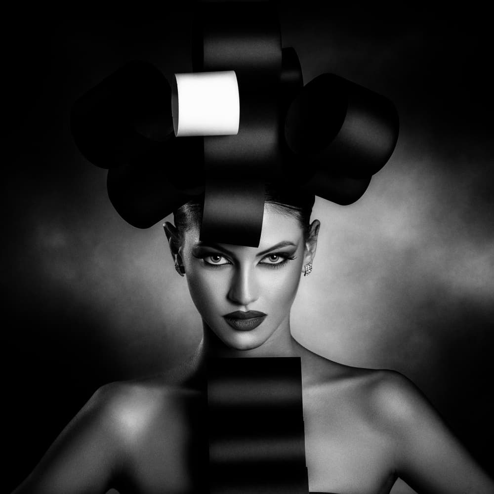 Striking Fashion Portrait by Peppe Tambè — canvas wall art