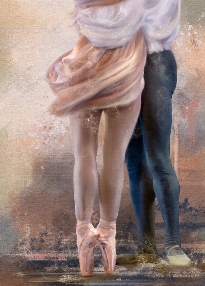 Ballet Couple Dancing by Charlaine Gerber — canvas wall art