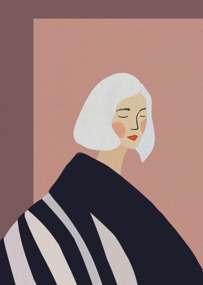 Calm Woman Portrait by Essa Van Reis — canvas wall art