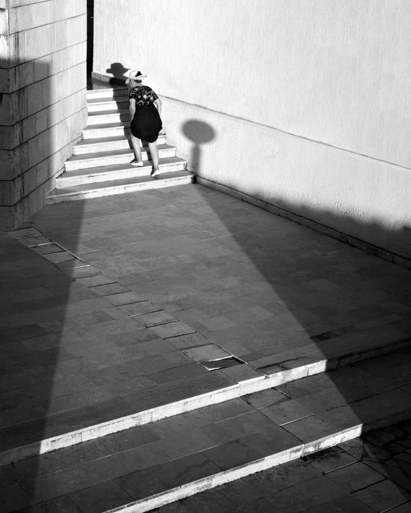 Shadow Play On Stairs by Nermin Smajić — canvas wall art