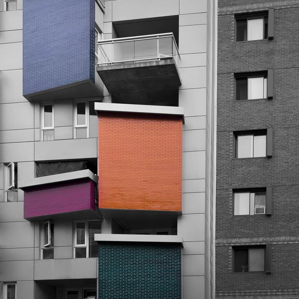 Modern Urban Geometry by Sonya Liu — canvas wall art