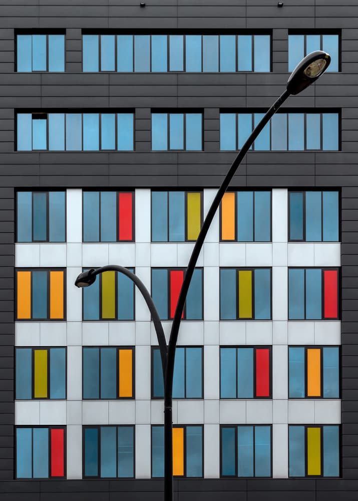 Vibrant Architectural Grid by Theo Luycx — canvas wall art