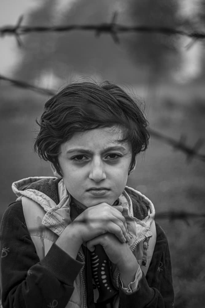 Barbed Wire Childhood by Saeed Keramati — canvas wall art