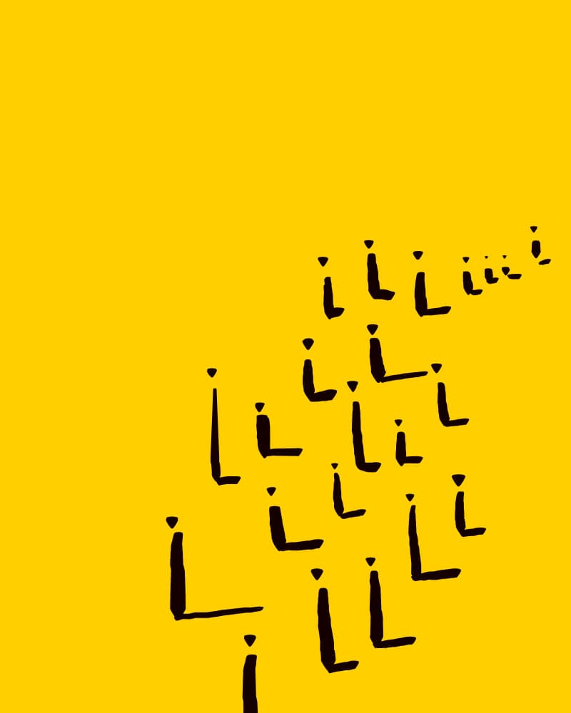 Marching Little Figures by Uma Gokhale — canvas wall art