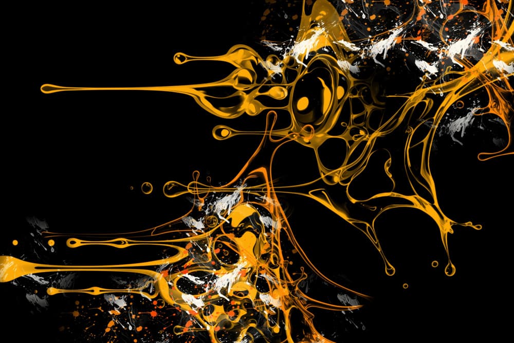 Golden Liquid Flow by Rafal Kulik — canvas wall art