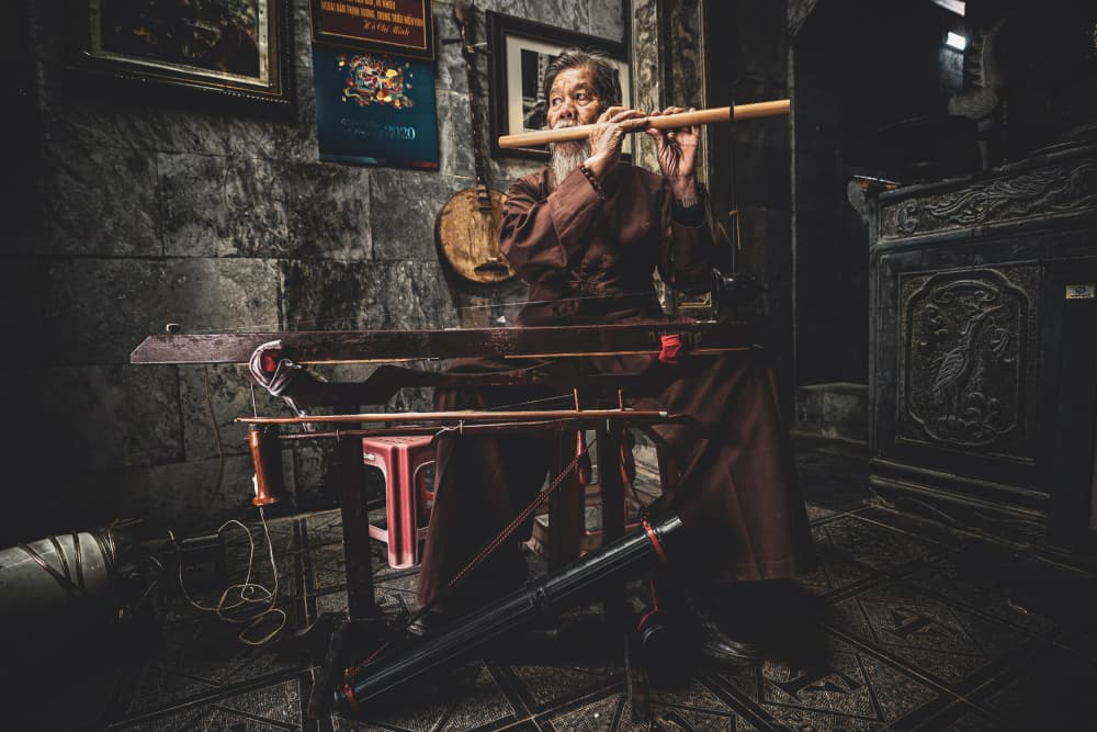 Traditional Flute Player by Marco Tagliarino — canvas wall art