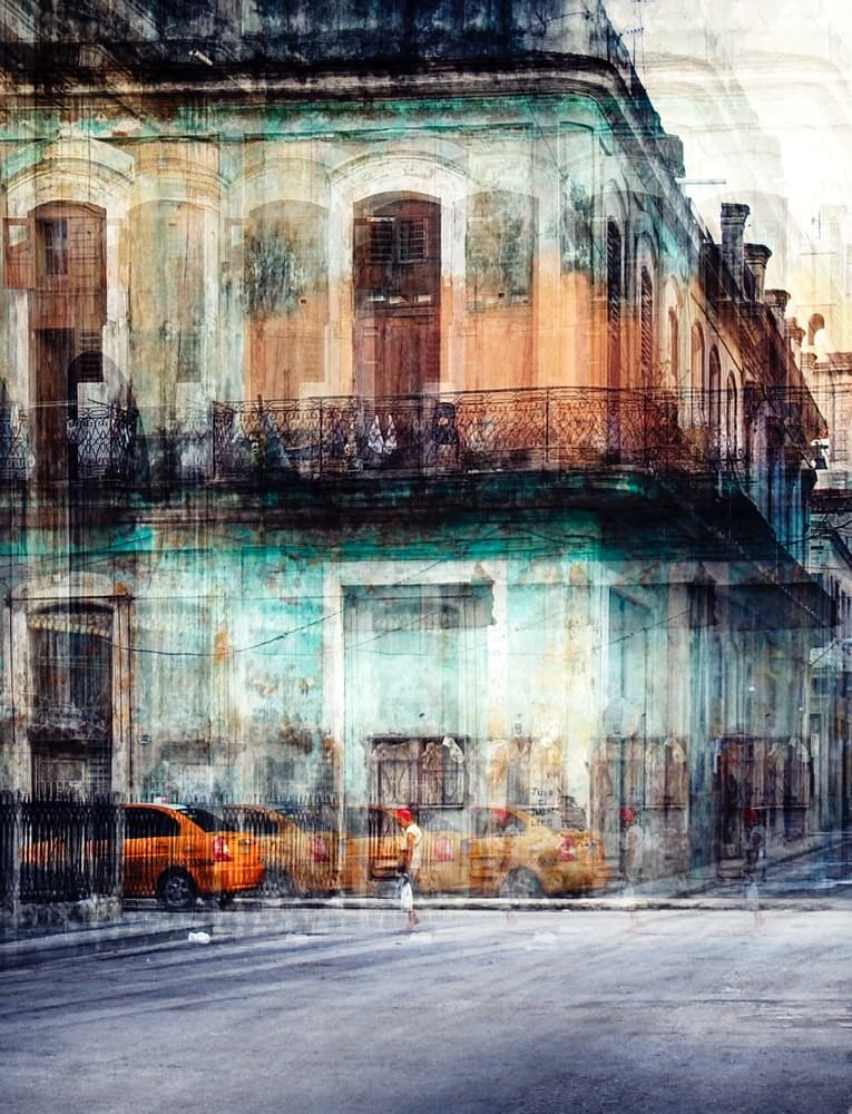 Vibrant Havana Building by Roxana Labagnara — canvas wall art