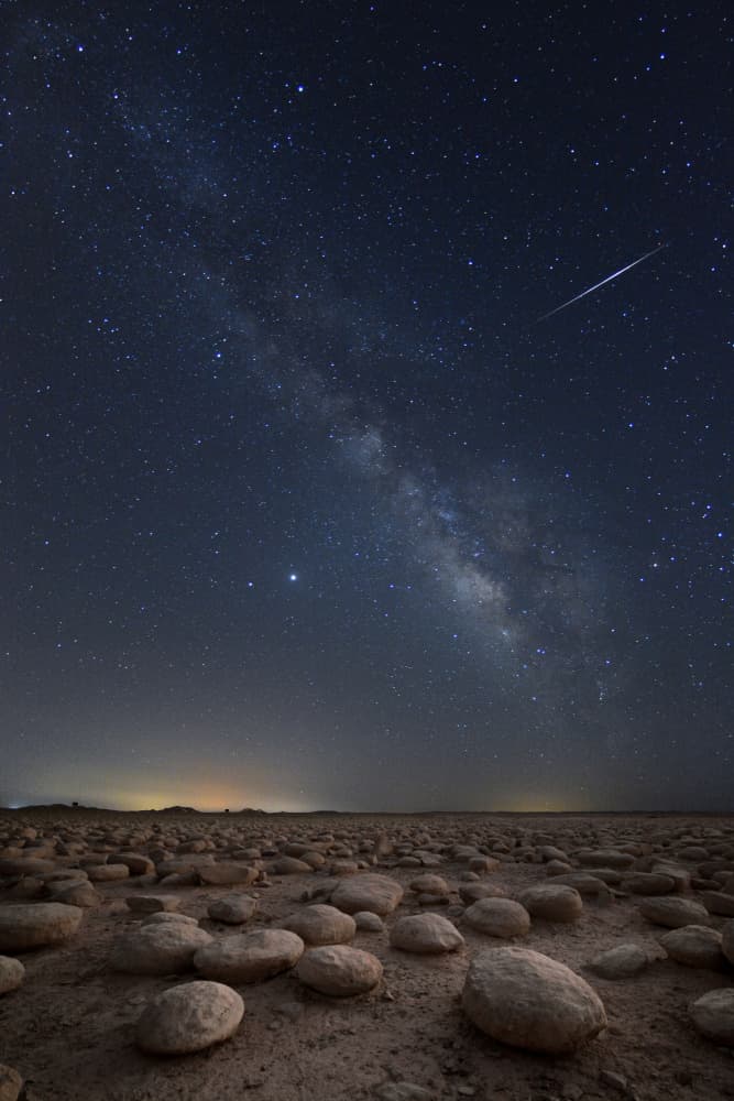 Milky Way Shooting Star by Felix Tchvertkin — canvas wall art
